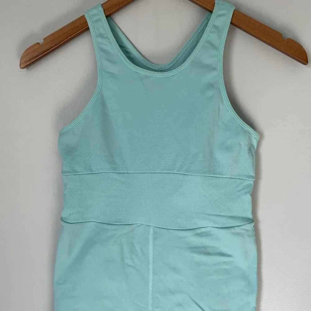 Free People FP Movement Every Single Time Runsie Bodysuit Cascade Blue Size M/L